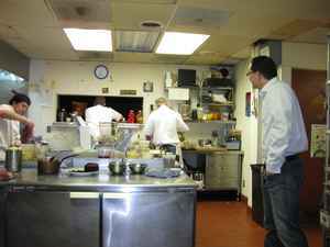 Inside the kitchen at the Corner Table