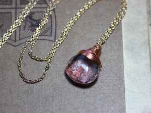 Lodolite quartz necklace by TwistedPretzel $29