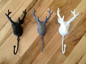 Iron deer hook by WoodfireCandle $16