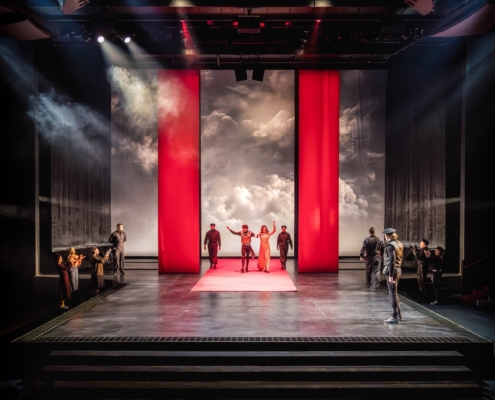 Macbeth and Lady Macbeth at court